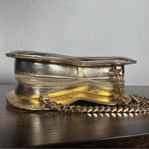 YSL Yves Saint Laurent Gold Heart Mini Crossbody Bag - Picture 5 of 11